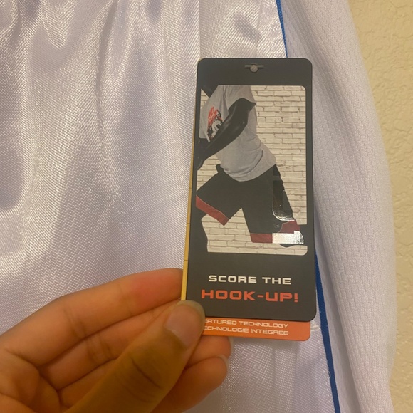 NWT ANDI Large Men’s Basketball shorts White and Blue - Picture 2 of 4